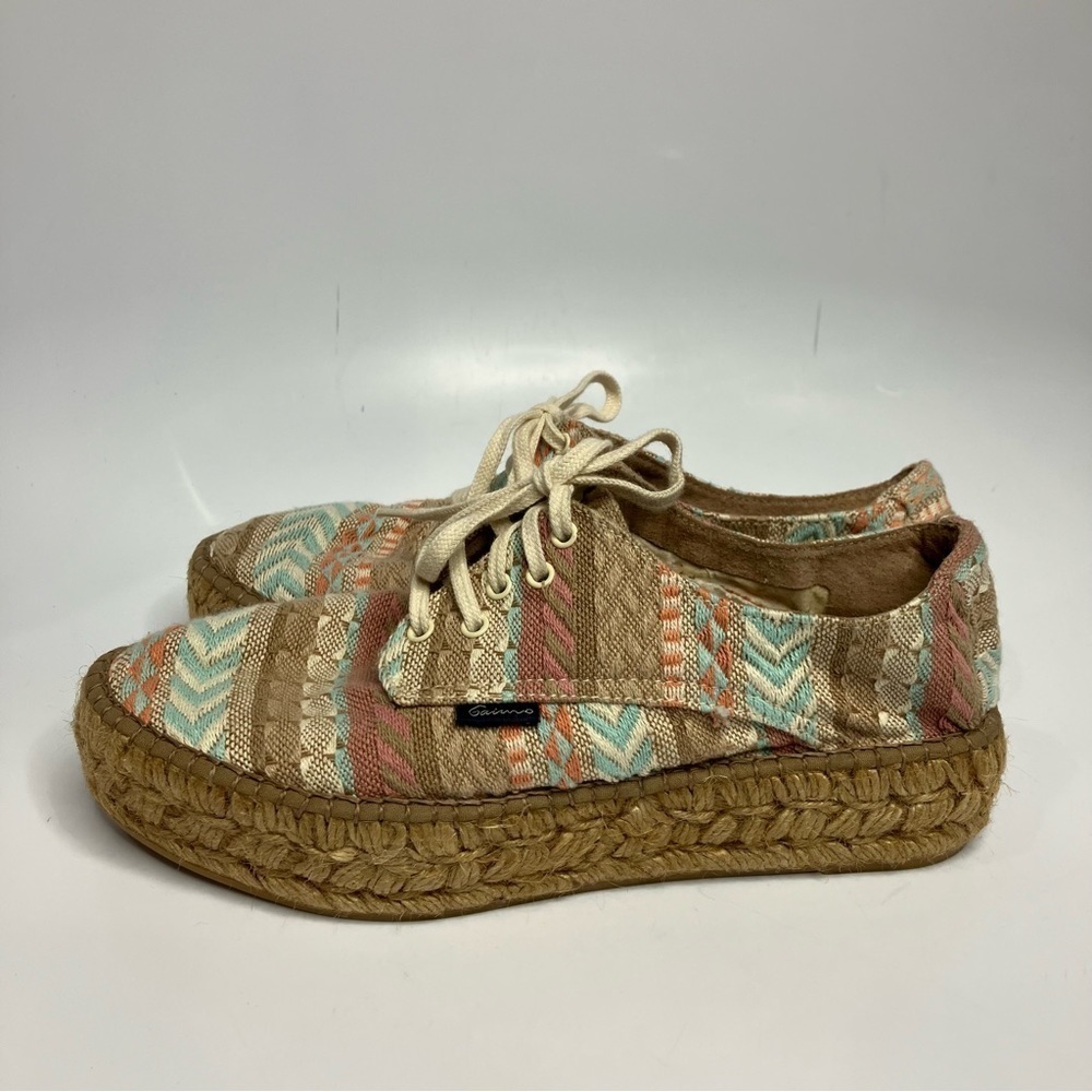Anthropologie Brand Gaimo Woven Espadrille‎ platform Sneakers Size 38